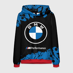 Толстовка-худи мужская BMW БМВ, цвет: 3D-красный