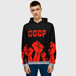 Толстовка-худи мужская СССР, цвет: 3D-меланж — фото 2