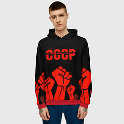 Толстовка-худи мужская СССР, цвет: 3D-красный — фото 2