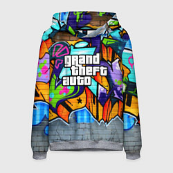 Толстовка-худи мужская GTA, цвет: 3D-меланж