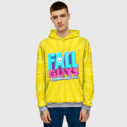 Толстовка-худи мужская Fall Guys, цвет: 3D-меланж — фото 2