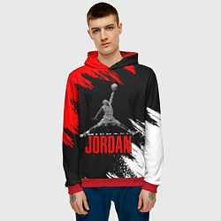 Толстовка-худи мужская MICHAEL JORDAN, цвет: 3D-красный — фото 2