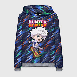 Толстовка-худи мужская Киллуа Hunter x Hunter, цвет: 3D-меланж