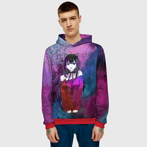 Мужская толстовка Anime / 3D-Красный – фото 3