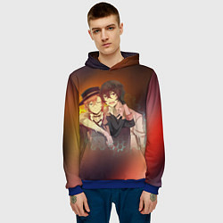 Толстовка-худи мужская Дазай и Чуя, цвет: 3D-синий — фото 2