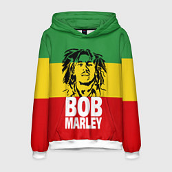 Толстовка-худи мужская Bob Marley, цвет: 3D-белый