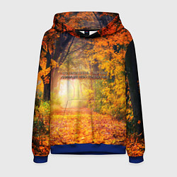 Толстовка-худи мужская Что такое осень - это небо, цвет: 3D-синий