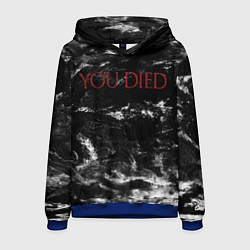 Толстовка-худи мужская YOU DIED, цвет: 3D-синий
