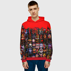 Толстовка-худи мужская Five Nights At Freddys, цвет: 3D-красный — фото 2
