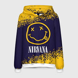 Толстовка-худи мужская NIRVANA НИРВАНА, цвет: 3D-белый