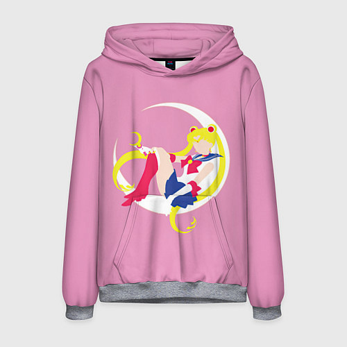 Мужская толстовка Сейлор мун / 3D-Меланж – фото 1