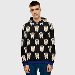 Толстовка-худи мужская Иноске, цвет: 3D-синий — фото 2