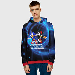 Толстовка-худи мужская Sonic SEGA, цвет: 3D-красный — фото 2