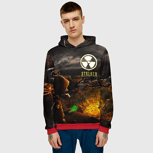 Мужская толстовка Stalker 2 / 3D-Красный – фото 3