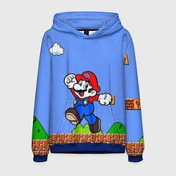 Толстовка-худи мужская Mario, цвет: 3D-синий