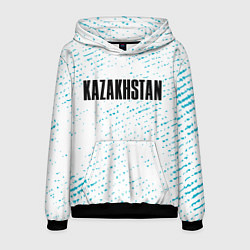Толстовка-худи мужская KAZAKHSTAN КАЗАХСТАН, цвет: 3D-черный