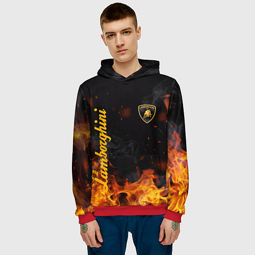 Мужская толстовка LAMBORGHINI / 3D-Красный – фото 3