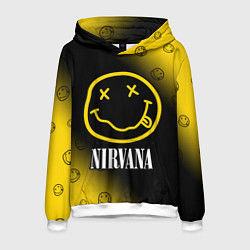 Толстовка-худи мужская NIRVANA НИРВАНА, цвет: 3D-белый