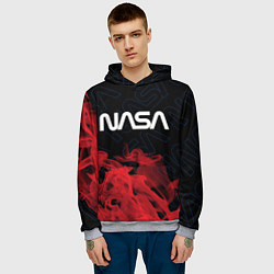 Толстовка-худи мужская NASA НАСА, цвет: 3D-меланж — фото 2