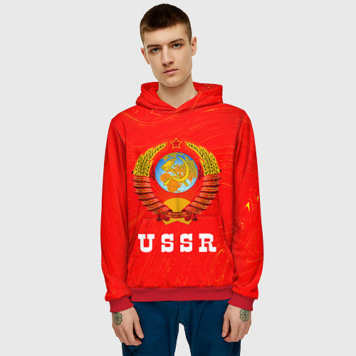Мужская толстовка USSR СССР / 3D-Красный – фото 3