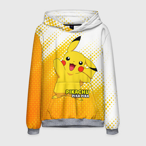 Мужская толстовка Pikachu Pika Pika / 3D-Меланж – фото 1