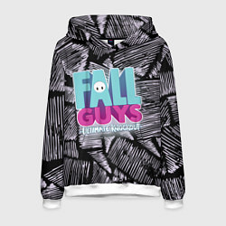 Толстовка-худи мужская Fall Guys, цвет: 3D-белый