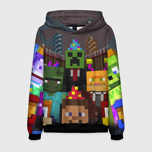 Мужская толстовка Minecraft - characters - video game / 3D-Черный – фото 1