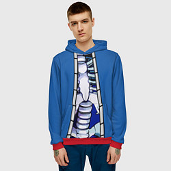 Толстовка-худи мужская КУРТКА САНСА SANS, цвет: 3D-красный — фото 2