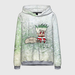 Толстовка-худи мужская Доктор Стоун новогодний, цвет: 3D-меланж