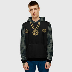 Толстовка-худи мужская Akhmat fight club, цвет: 3D-черный — фото 2