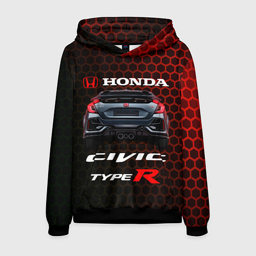 Мужская толстовка Honda Civic Type R / 3D-Черный – фото 1