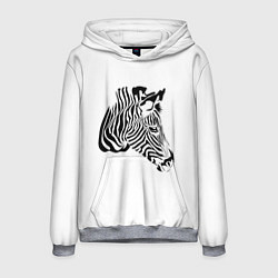 Толстовка-худи мужская Zebra, цвет: 3D-меланж
