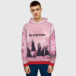 Толстовка-худи мужская BLACKPINK x PUBG, цвет: 3D-красный — фото 2