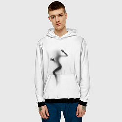 Толстовка-худи мужская ДЕВУШКА ЗА СТЕКЛОМ, цвет: 3D-черный — фото 2