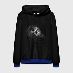 Толстовка-худи мужская Сова, цвет: 3D-синий