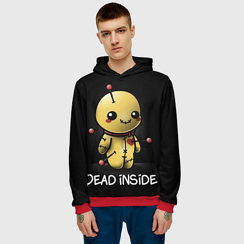 Мужская толстовка DEAD INSIDE / 3D-Красный – фото 3