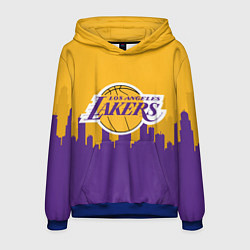 Толстовка-худи мужская LOS ANGELES LAKERS, цвет: 3D-синий