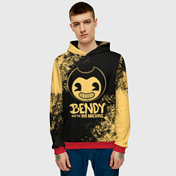 Толстовка-худи мужская Bendy And The Ink Machine, цвет: 3D-красный — фото 2