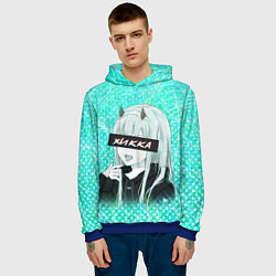 Толстовка-худи мужская Zero Two Хикка, цвет: 3D-синий — фото 2