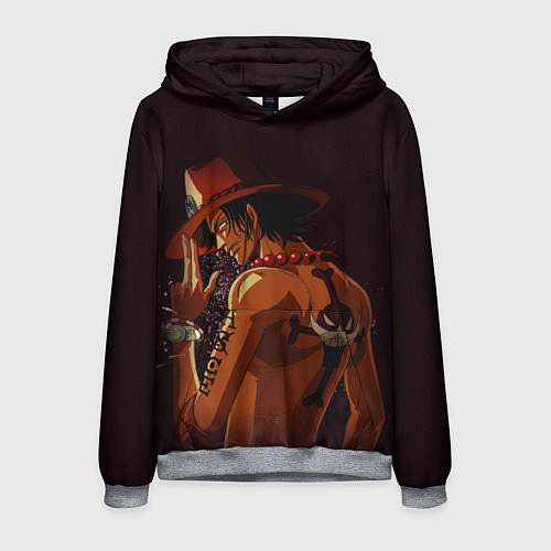Мужская толстовка One Piece Портгас Д Эйс / 3D-Меланж – фото 1