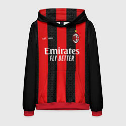 Толстовка-худи мужская AC MILAN 2021 - ДОМАШНЯЯ, цвет: 3D-красный