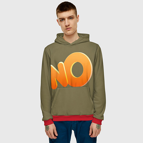 Мужская толстовка 3d no / 3D-Красный – фото 3