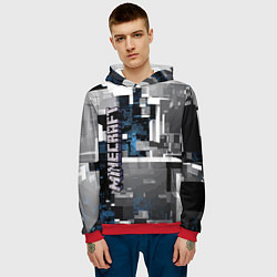 Толстовка-худи мужская Minecraft, цвет: 3D-красный — фото 2
