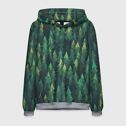 Мужская толстовка Елки / 3D-Меланж – фото 1