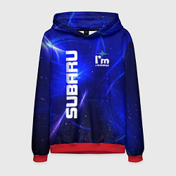 Толстовка-худи мужская Субару, цвет: 3D-красный