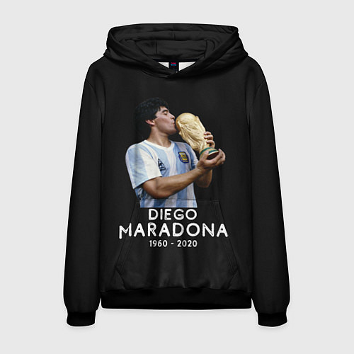 Мужская толстовка Diego Maradona / 3D-Черный – фото 1