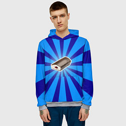 Толстовка-худи мужская Глазированный сырок, цвет: 3D-меланж — фото 2