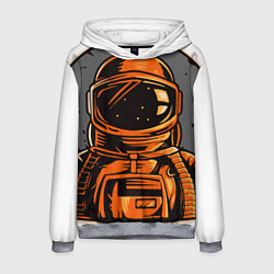 Толстовка-худи мужская Космонавт, цвет: 3D-меланж