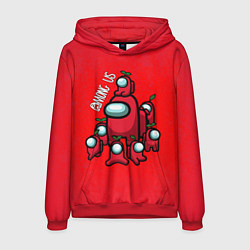 Толстовка-худи мужская AMONG US, цвет: 3D-красный