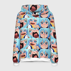 Толстовка-худи мужская Аква Коносуба Aqua Konosuba, цвет: 3D-белый